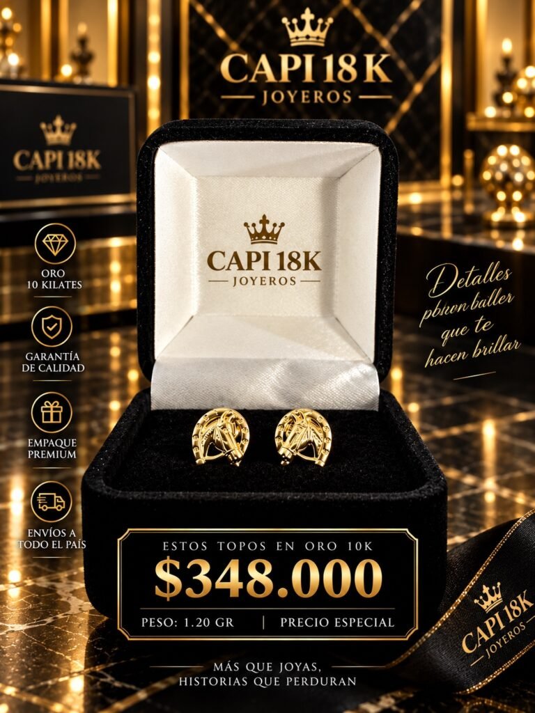 Topos Caballo y Herradura en Oro 10K