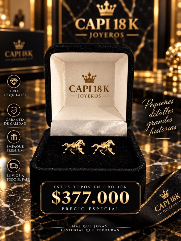 Topos Caballo en Oro 10K